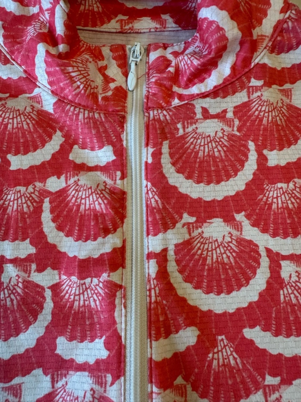 Gottex Coral Seashell Set -Long-sleeve half-zip top and matching skort, sz XS - Picture 4 of 14